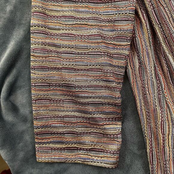Peck & Peck‎ Open Front Cardigan Women’s L Bronze Multicolor Woven Bohemian - Picture 5 of 8
